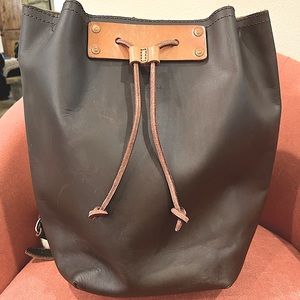 Saddleback Leather Company Bucket Backpack-Dark Coffee Brown-RETIRED!!